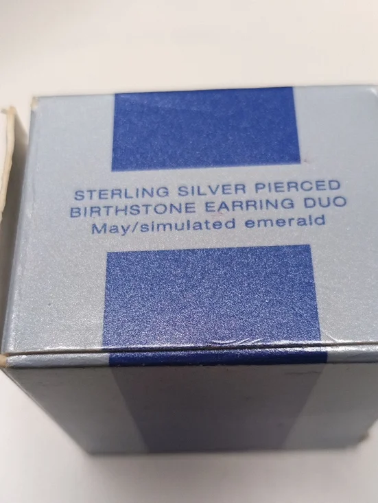 Avon Sterling Silver Green and Clear Crystal Stud Earring Duo - Women Jewelry - Picture 5 of 5